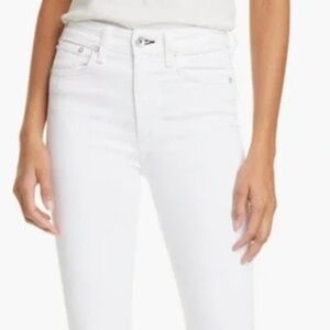 Rag & Bone White Nina High-Rise Skinny Ankle